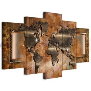 Leinwandbild - Steel Map