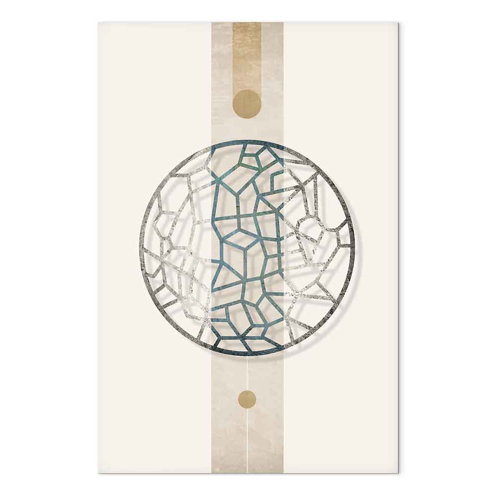 Leinwandbild - Circle with Artistic Details (1-part) - Abstract Shape – Bild 2