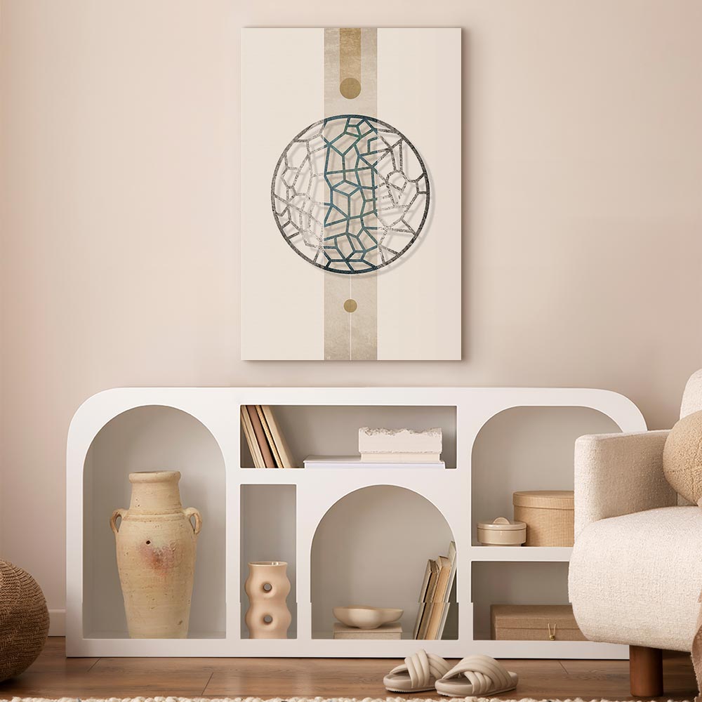 Leinwandbild - Circle with Artistic Details (1-part) - Abstract Shape – Bild 5
