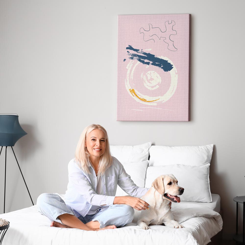 Leinwandbild - Pink Accent (1 Part) Vertical – Bild 6