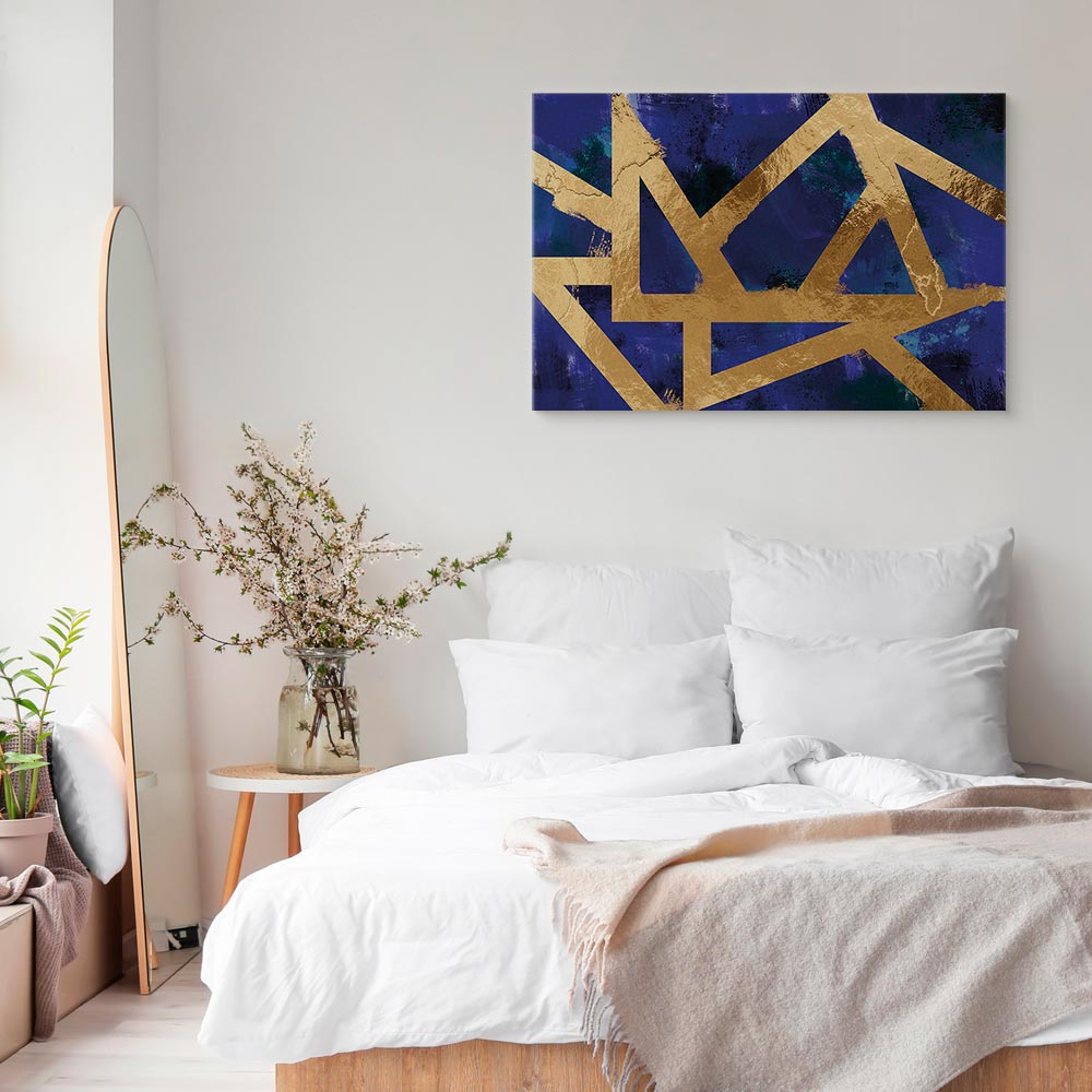 Leinwandbild - Golden Geometry (1 Part) Wide – Bild 6