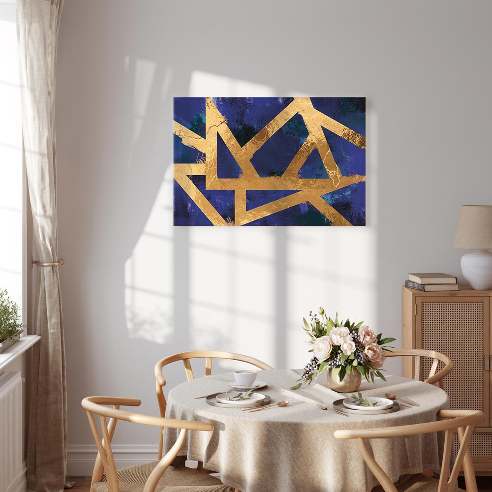 Leinwandbild - Golden Geometry (1 Part) Wide – Bild 7