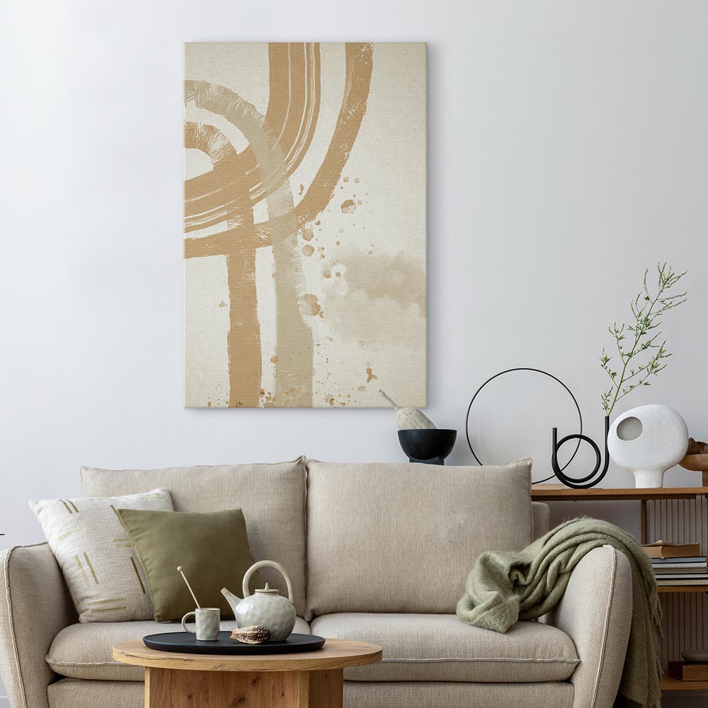 Leinwandbild - Beige Minimalism (1 Part) Vertical – Bild 5