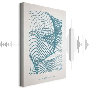 Leinwandbild - Simple Blue (1 Part) Vertical