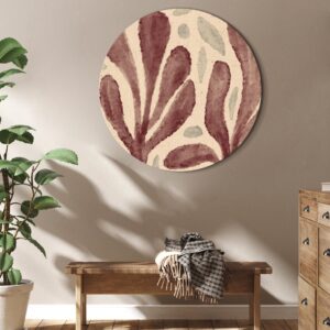 Rundes Bild - Leaves and spots – large vibrant shapes inspired by Matisse