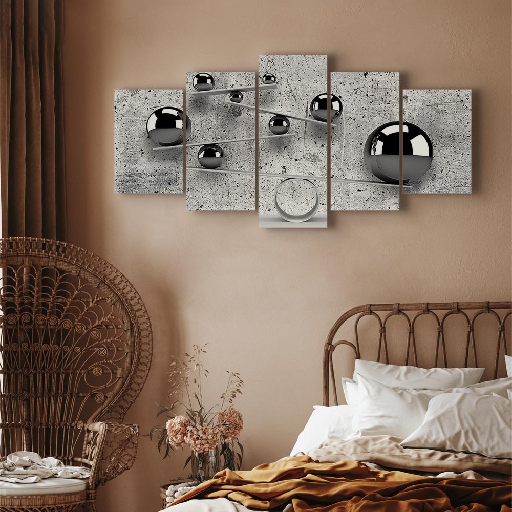 Leinwandbild - Balls and Concrete (5 Parts) Wide – Bild 6
