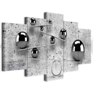 Leinwandbild - Balls and Concrete (5 Parts) Wide