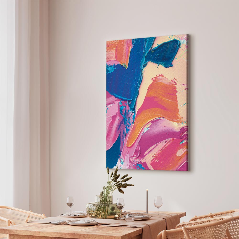 Leinwandbild - Energetic Shapes - Dynamic Oil Paint Composition on Canvas – Bild 7