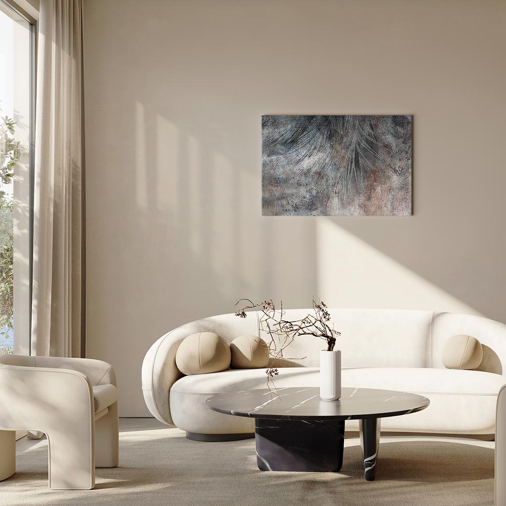 Leinwandbild - Grey Feather (1 Part) Wide – Bild 5