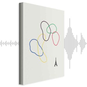 Leinwandbild - Colorful Rings - Digital Graphics - Minimalism