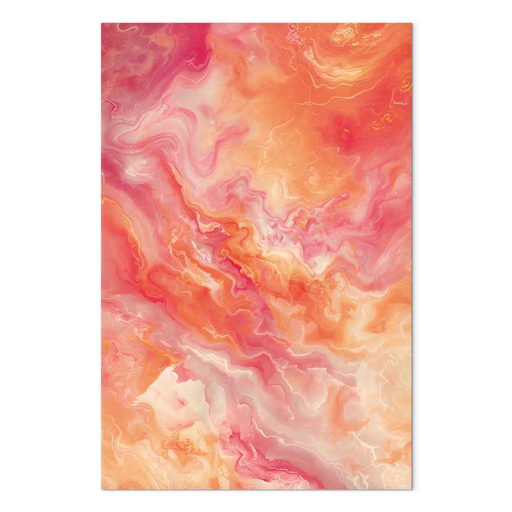 Leinwandbild - Fiery Colors - Dynamic Shapes in Colors of Fire and Pink – Bild 2