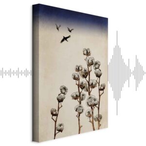 Leinwandbild - Cotton Branches (1 Part) Vertical