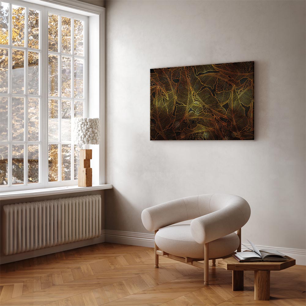 Leinwandbild - Dance of Golden Leaves (1 Part) Wide – Bild 5