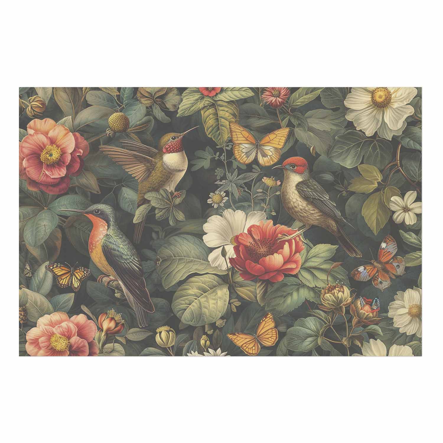 Poster - Flowers, Birds, and Butterflies - vintage-style illustration – Bild 2