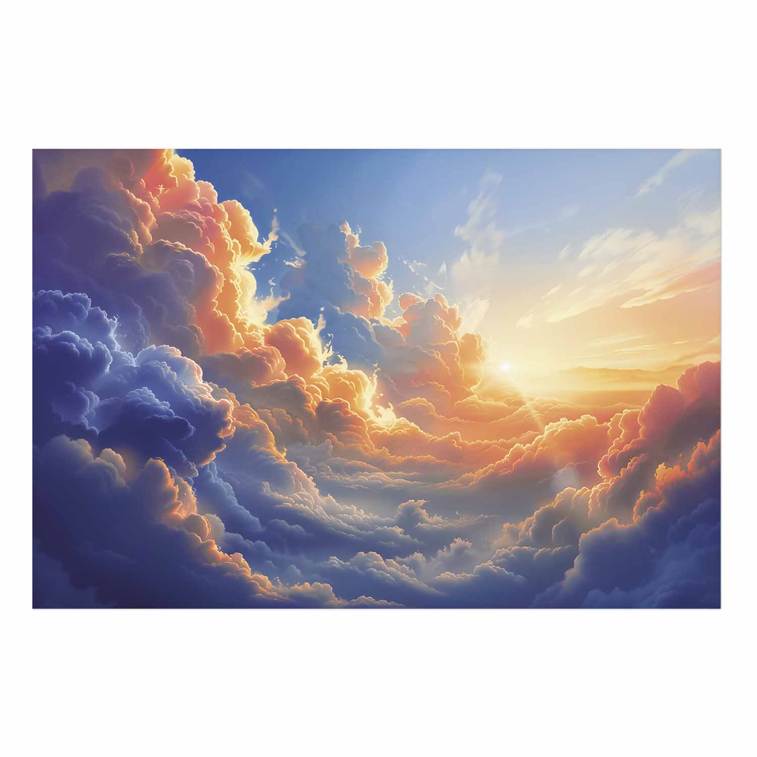 Poster - Sunset Over a Cloudy Sea: A Wonderful Symphony of Colors – Bild 2