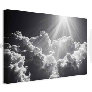 Leinwandbild - Hope in the Clouds: Inspiring Rays of the Sun – Awaken Emotions