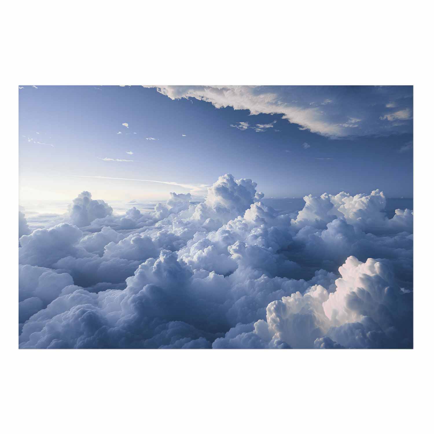 Poster - Aerial Landscapes: Sunbeams Illuminating Puffy Cloud Formations – Bild 2