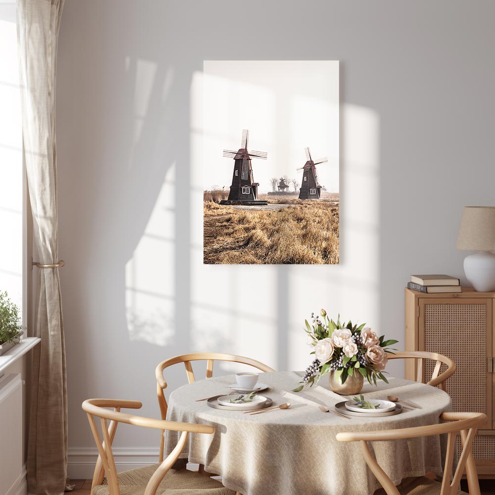 Leinwandbild - Wooden Windmill (1 Part) Vertical – Bild 7