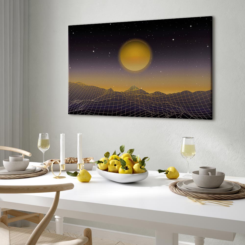 Leinwandbild - Futuristic landscape 3 (1 Part) Wide – Bild 7