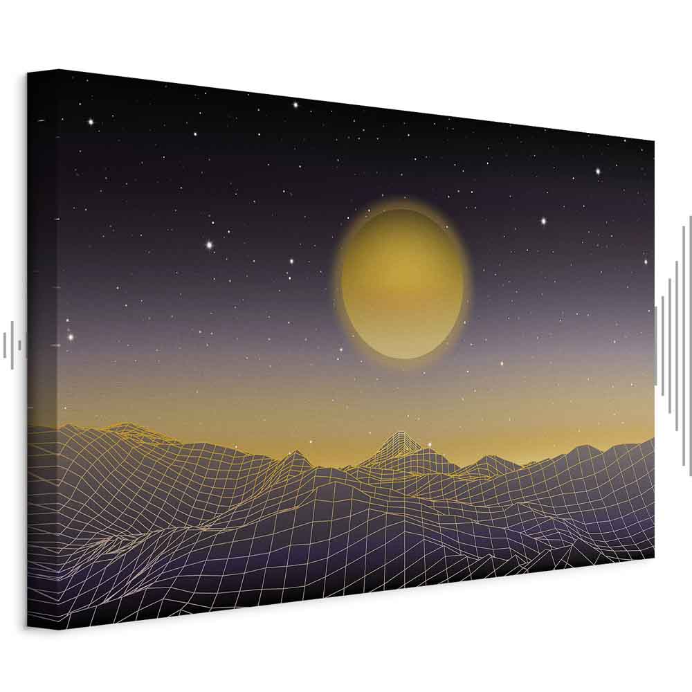 Leinwandbild - Futuristic landscape 3 (1 Part) Wide