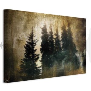 Leinwandbild - Stately Spruces (1 Part) Wide