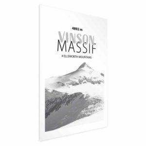 Poster - The majestic Vinson Massif mountain peak, crown of mountains, mountain landscape