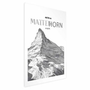 Poster - The majestic Matterhorn mountain peak, crown of mountains, mountain landscape