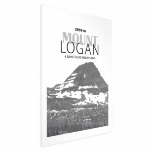 Poster - The majestic Mount Logan mountain peak, crown of mountains, mountain landscape