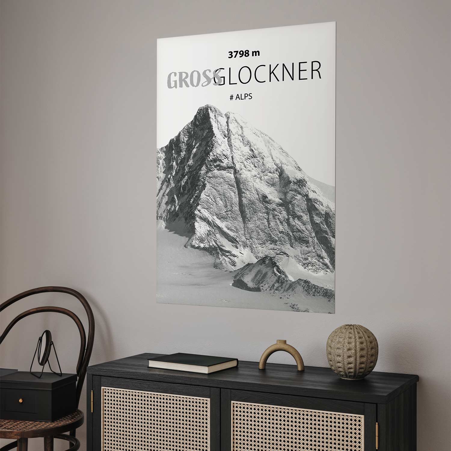Poster - Majestic mountain peak Glosslockner mountain crown mountain landscape – Bild 5