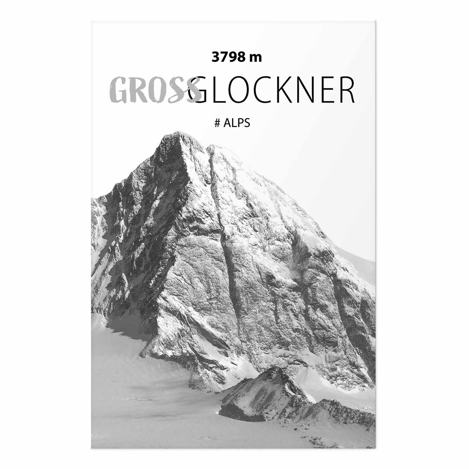 Poster - Majestic mountain peak Glosslockner mountain crown mountain landscape – Bild 2