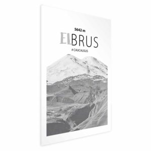 Poster - Majestic mountain peak Elbrus mountain crown mountain landscape
