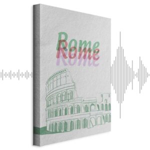 Leinwandbild - Rome in Watercolours (1 Part) Vertical