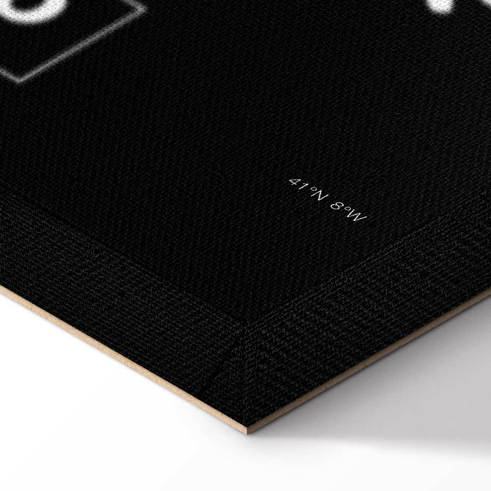 Leinwandbild - Negative Map: Porto (1 Part) Vertical – Bild 8