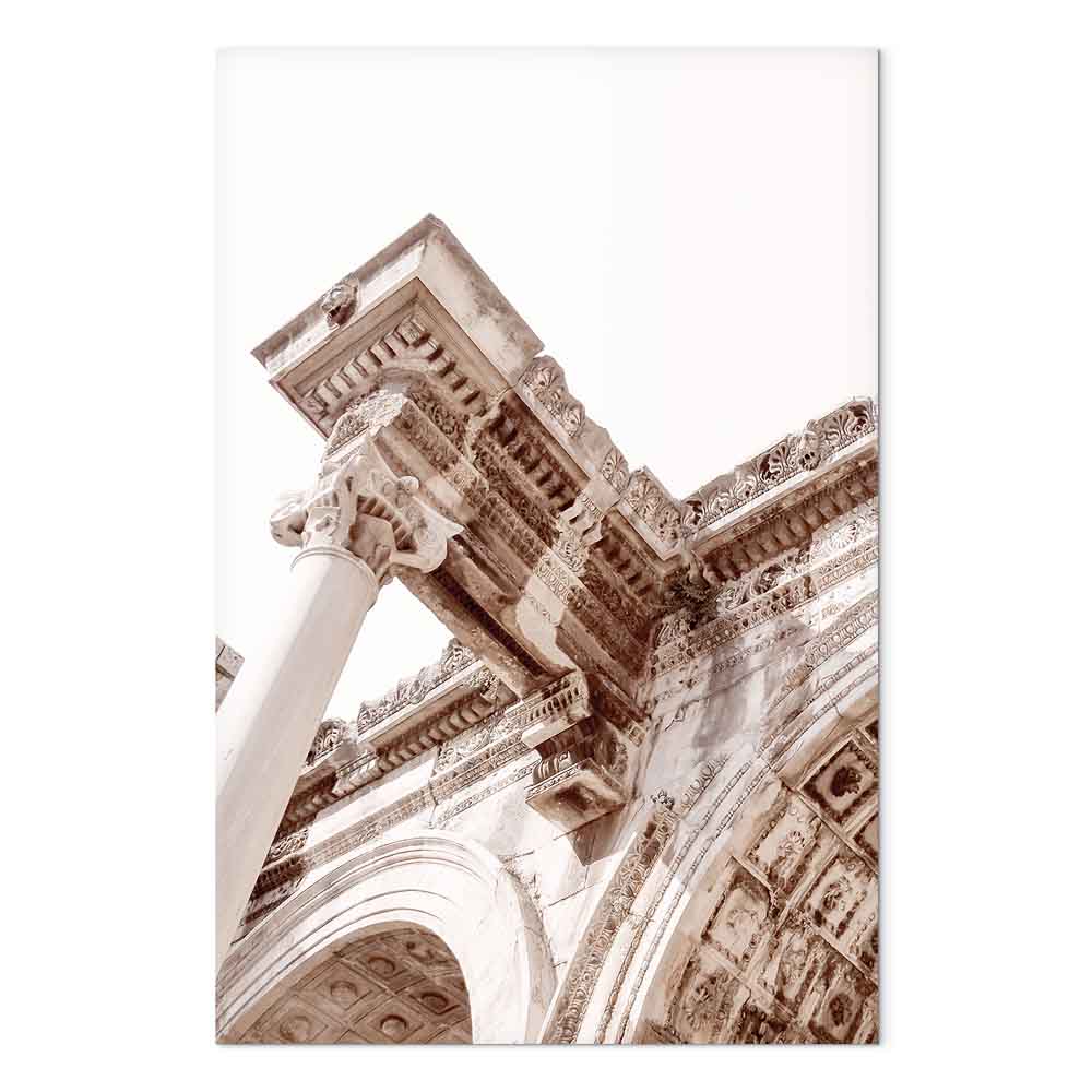 Leinwandbild - Temple of Hadrian (1 Part) Vertical – Bild 2