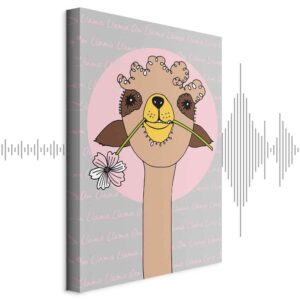 Leinwandbild - Happy Llama (1 Part) Vertical