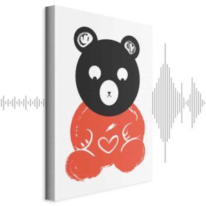 Leinwandbild - Thoughtful Bear (1 Part) Vertical