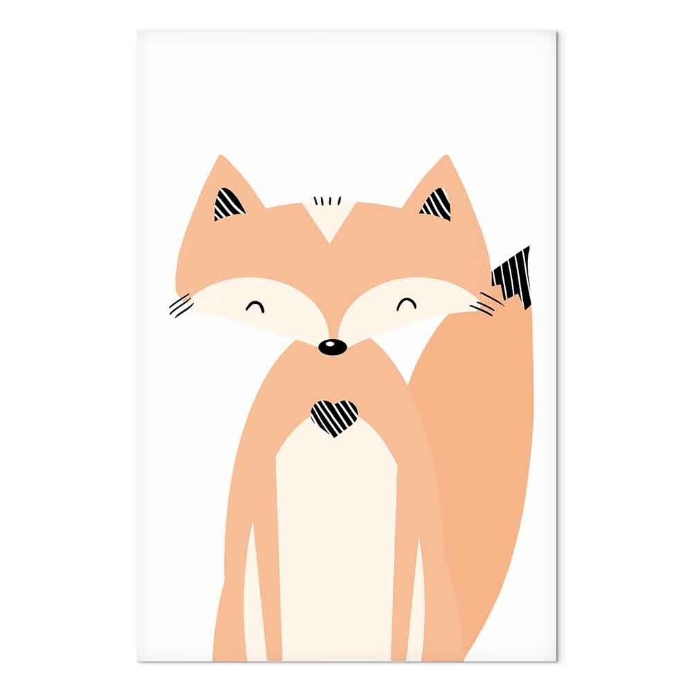 Leinwandbild - Happy Fox (1 Part) Vertical – Bild 2