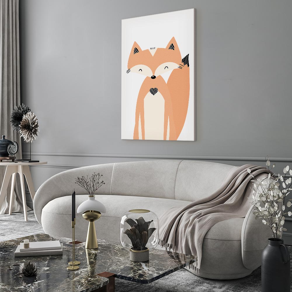 Leinwandbild - Happy Fox (1 Part) Vertical – Bild 5
