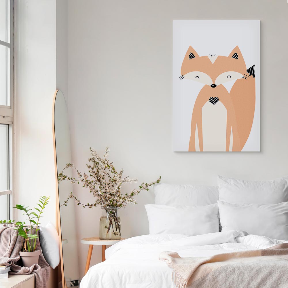 Leinwandbild - Happy Fox (1 Part) Vertical – Bild 6