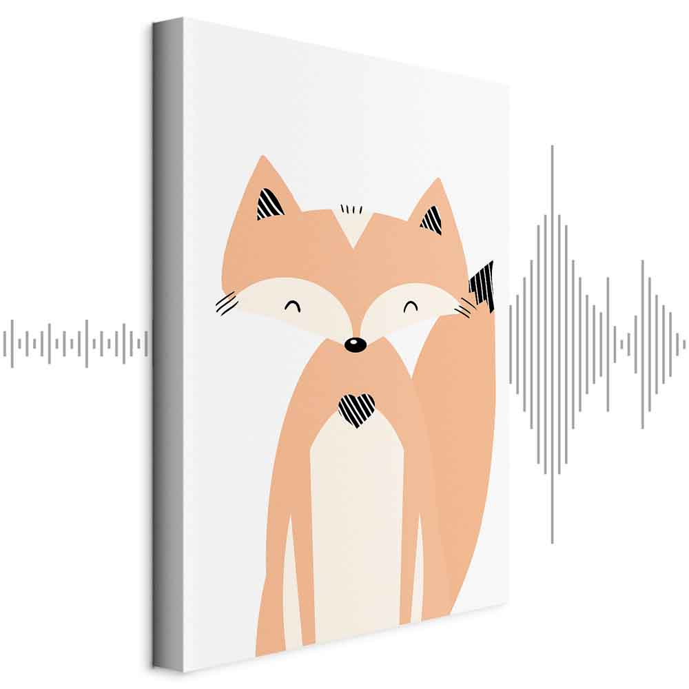 Leinwandbild - Happy Fox (1 Part) Vertical