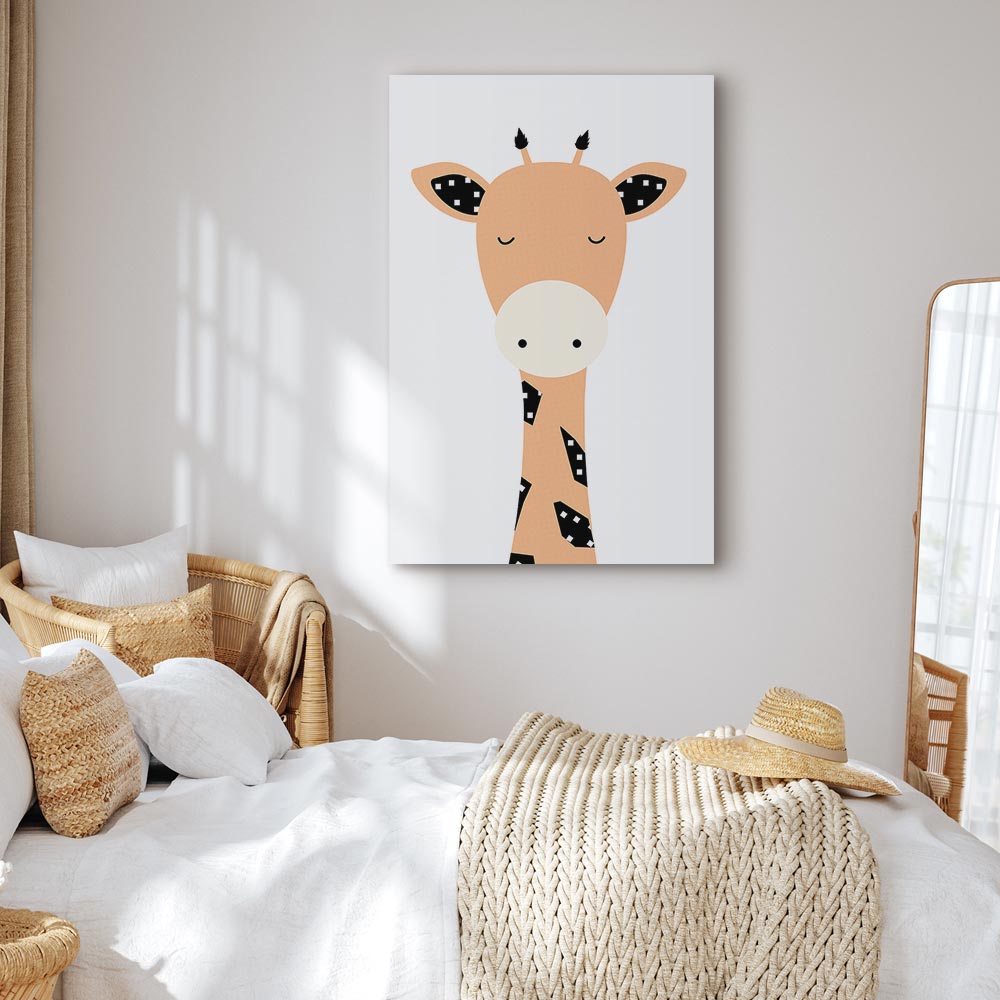 Leinwandbild - Funny Giraffe (1 Part) Vertical – Bild 6