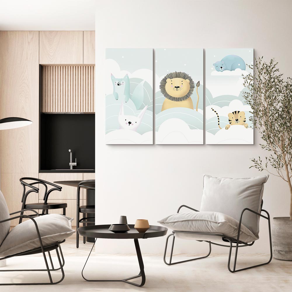 Leinwandbild - Fairy-Tale Zoo (3 Parts) – Bild 5