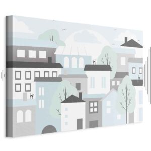Leinwandbild - Colorful Town (1 Part) Wide