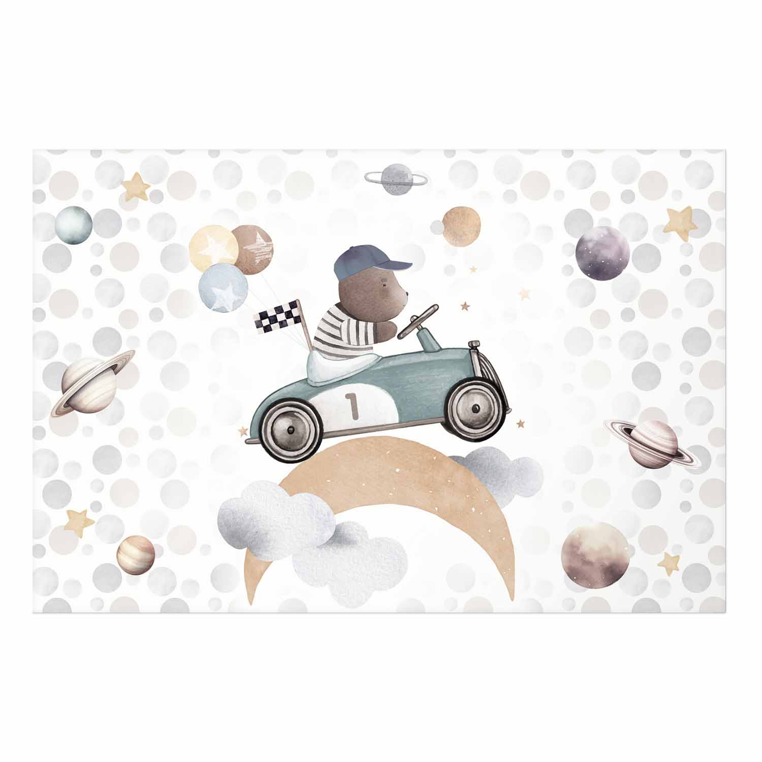 Poster - Bear in a Race Car – Bild 2