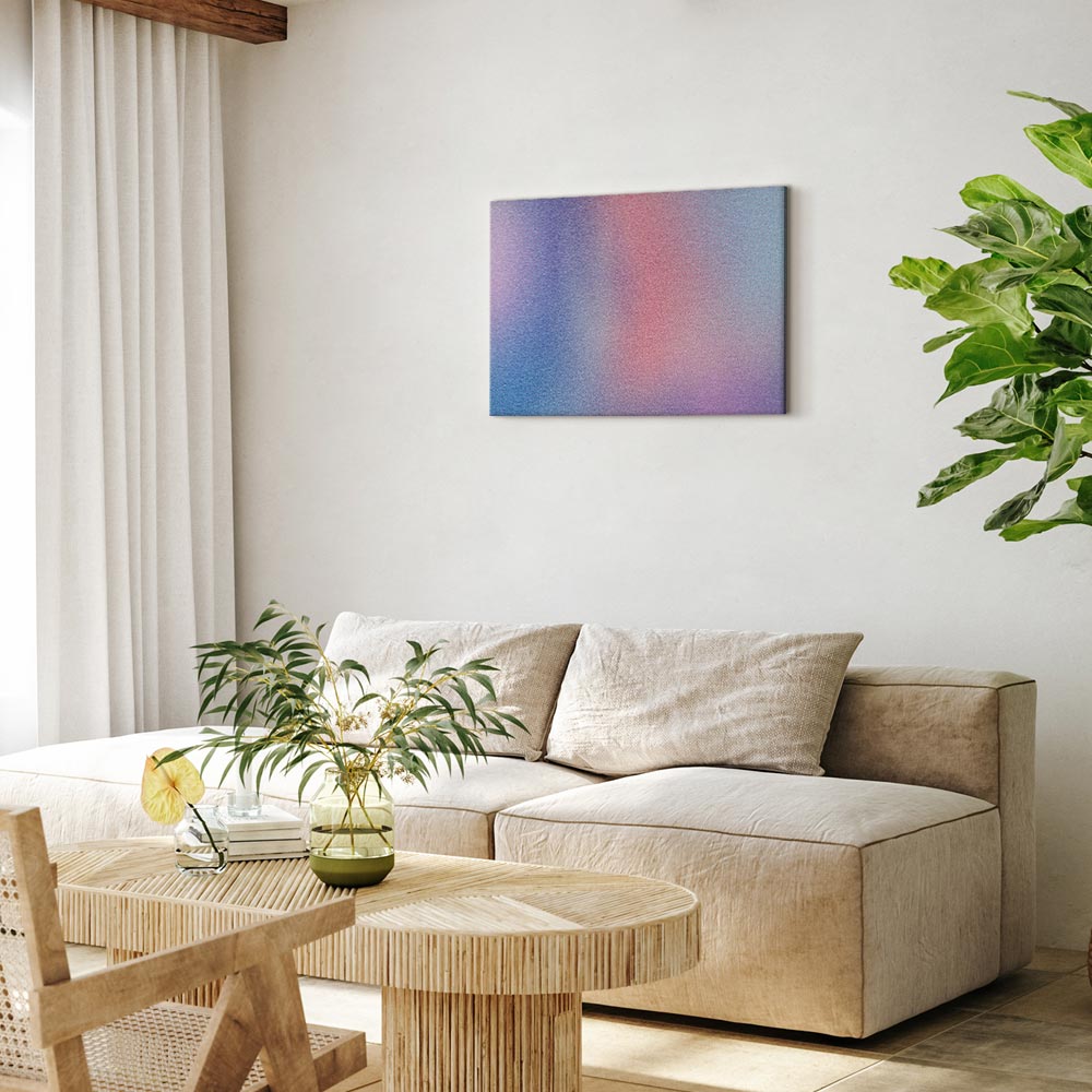 Leinwandbild - Rainbow Gradient - Delicate Multicolored Gradient Resembling Mist – Bild 5