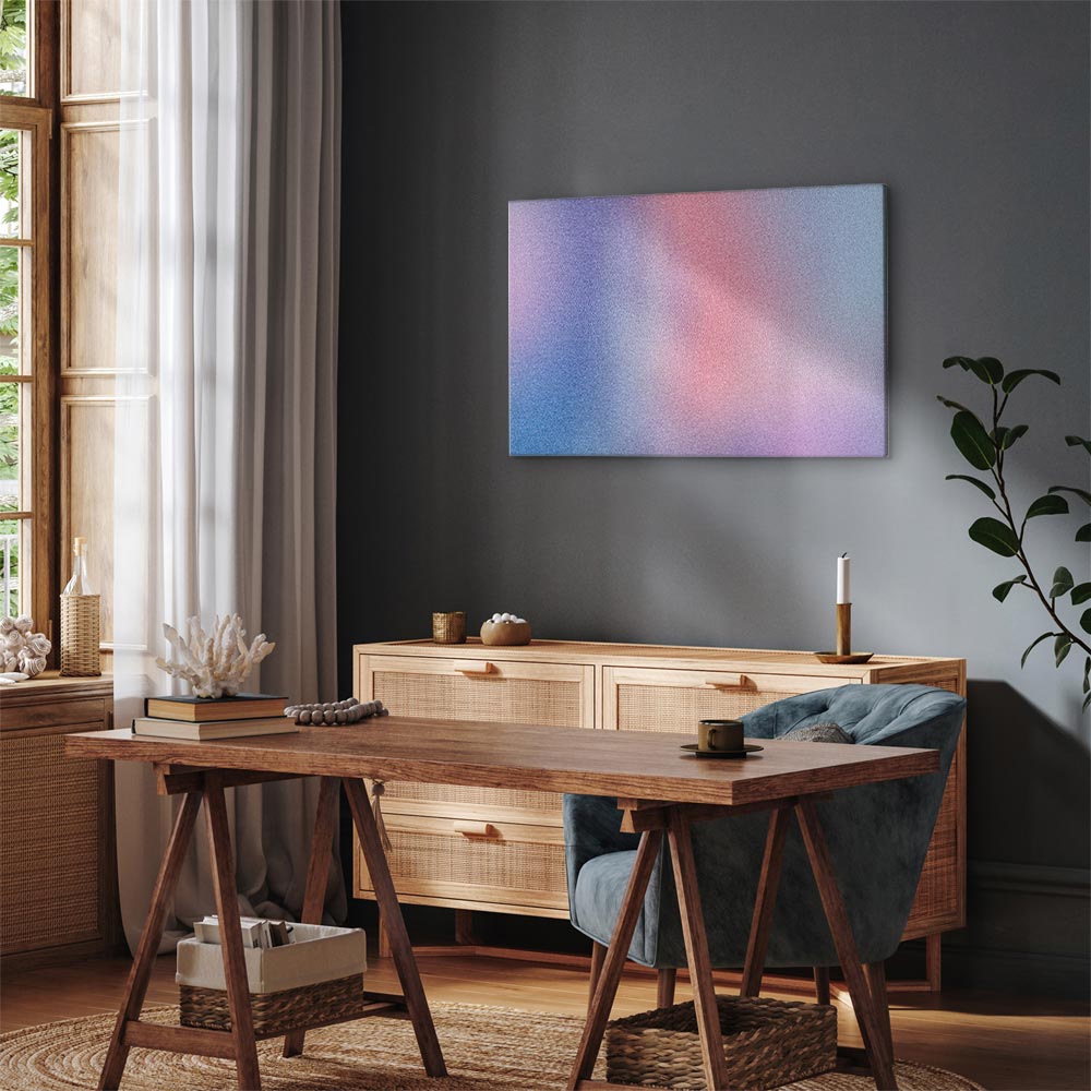 Leinwandbild - Rainbow Gradient - Delicate Multicolored Gradient Resembling Mist – Bild 7