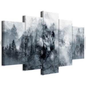 Leinwandbild - Mountain Predator (5 Parts) Wide