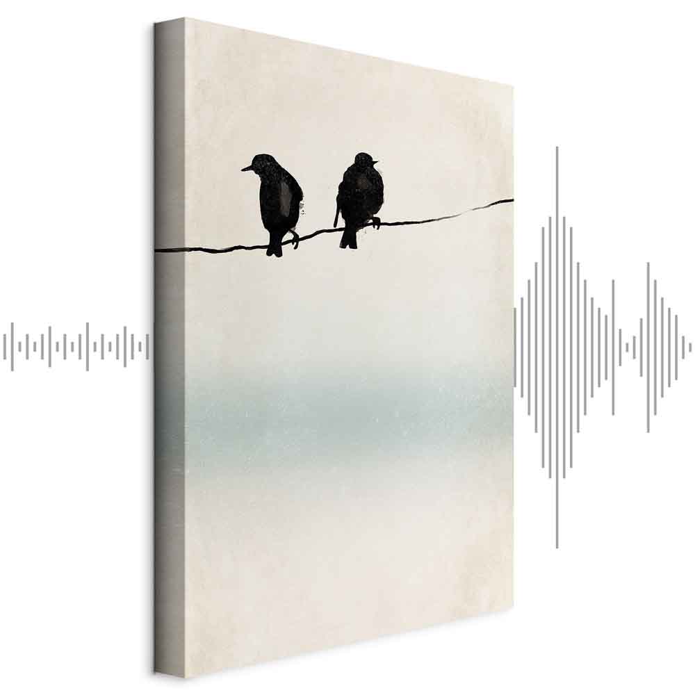 Leinwandbild - Frozen Sparrows (1 Part) Vertical