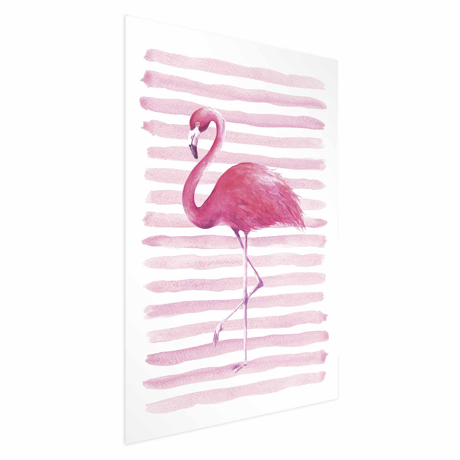 Poster - Flamingo and Stripes
