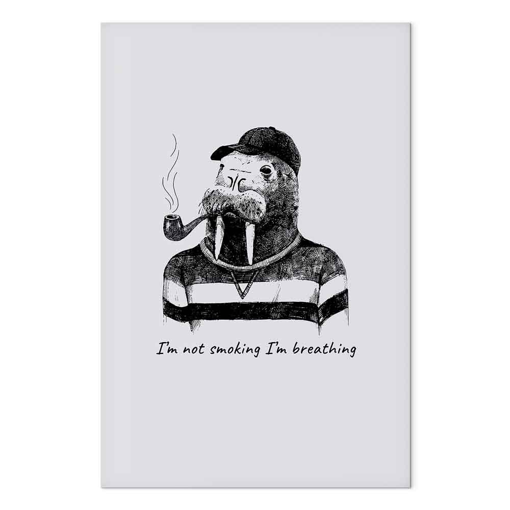 Leinwandbild - I'm Not Smoking. I'm Breathing (1 Part) Vertical – Bild 2